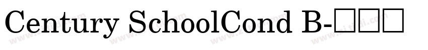 Century SchoolCond B字体转换